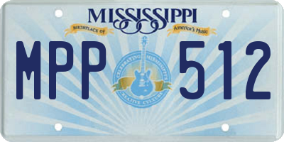 MS license plate MPP512