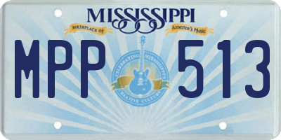 MS license plate MPP513