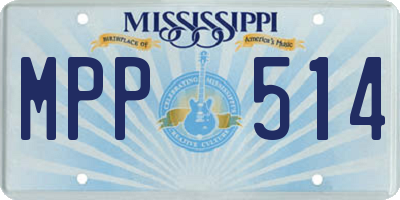 MS license plate MPP514