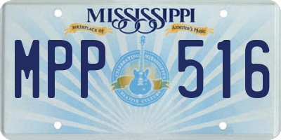 MS license plate MPP516