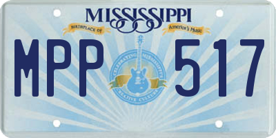 MS license plate MPP517