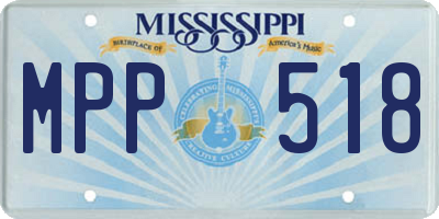 MS license plate MPP518