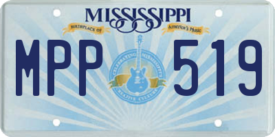 MS license plate MPP519
