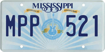 MS license plate MPP521
