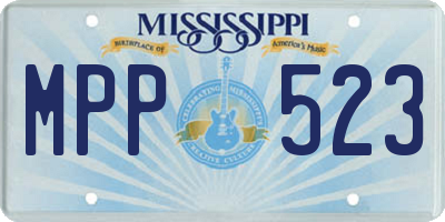 MS license plate MPP523
