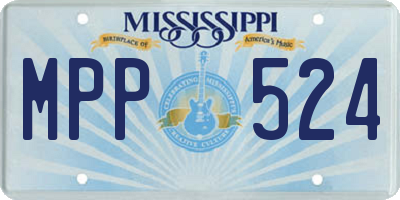 MS license plate MPP524