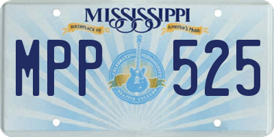 MS license plate MPP525