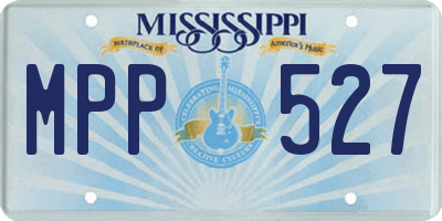 MS license plate MPP527