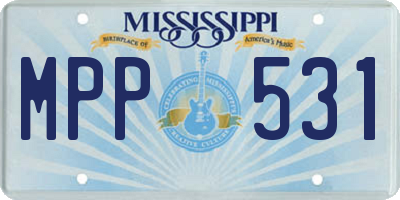 MS license plate MPP531