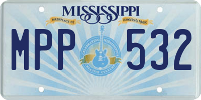 MS license plate MPP532