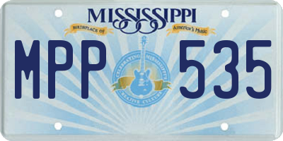 MS license plate MPP535