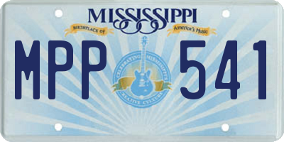 MS license plate MPP541