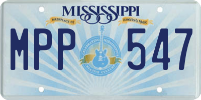 MS license plate MPP547