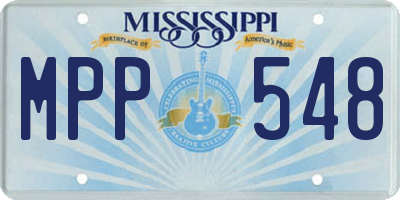 MS license plate MPP548