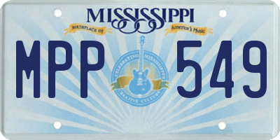 MS license plate MPP549