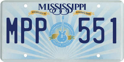 MS license plate MPP551