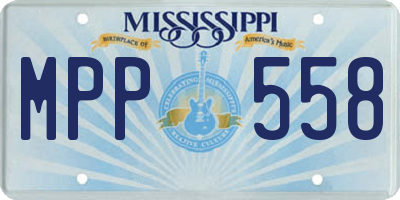 MS license plate MPP558