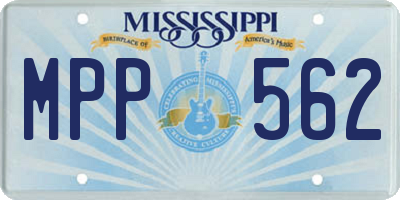 MS license plate MPP562