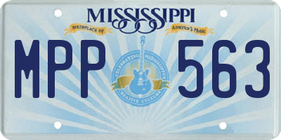 MS license plate MPP563