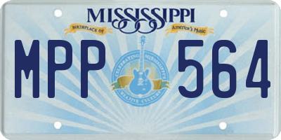 MS license plate MPP564