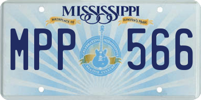 MS license plate MPP566