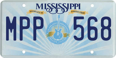 MS license plate MPP568