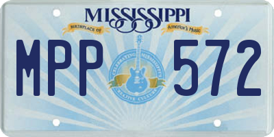 MS license plate MPP572
