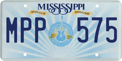 MS license plate MPP575