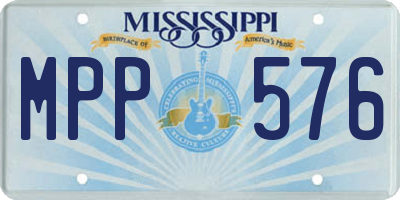 MS license plate MPP576