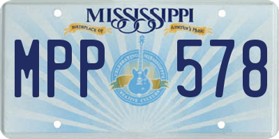 MS license plate MPP578