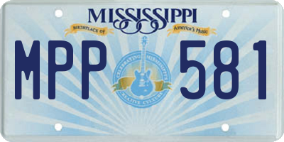 MS license plate MPP581