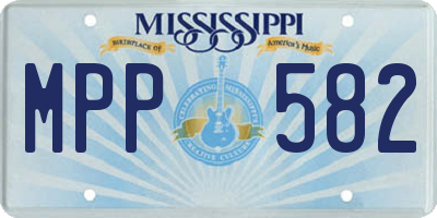 MS license plate MPP582