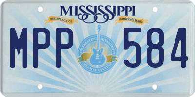 MS license plate MPP584