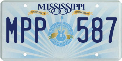 MS license plate MPP587