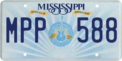 MS license plate MPP588