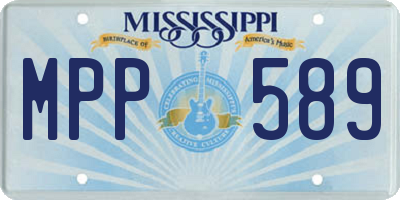 MS license plate MPP589