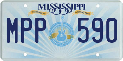MS license plate MPP590