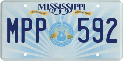 MS license plate MPP592