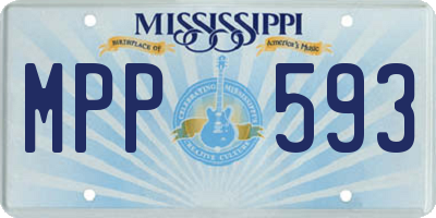 MS license plate MPP593