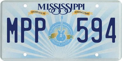 MS license plate MPP594