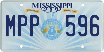 MS license plate MPP596