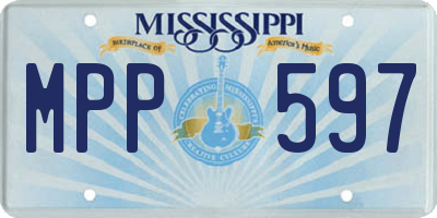 MS license plate MPP597