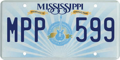 MS license plate MPP599