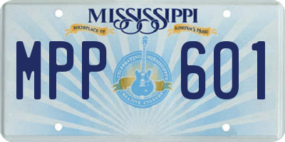 MS license plate MPP601