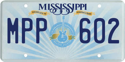 MS license plate MPP602