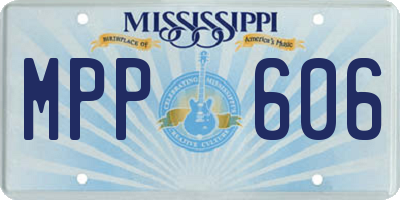 MS license plate MPP606
