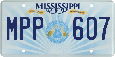 MS license plate MPP607