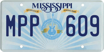 MS license plate MPP609