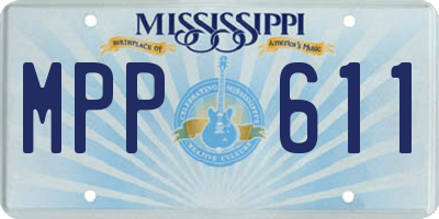 MS license plate MPP611