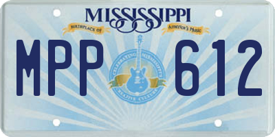 MS license plate MPP612
